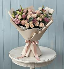 Букет цветов из:  Розы и Лизиантусы #REPLACE_PRED# Преображенской