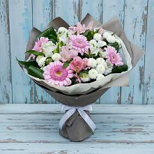 Букет цветов из:  Герберы, Альстромерии и Хризантемы #REPLACE_PRED# Преображенской