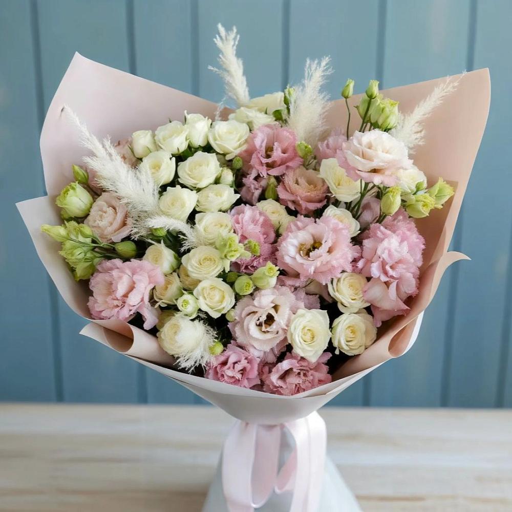 Букет цветов из: Альстромерии и Розы в Преображенской