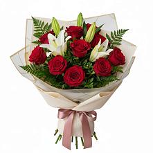 Букет цветов из:  Лилии и Розы в Преображенской