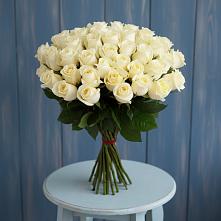 Букет 51 Белая роза Эдлесс Лав в Преображенской