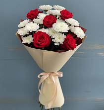 Букет цветов из:  Розы и Хризантемы в Преображенской