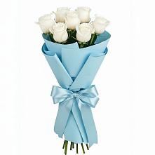 Букет 7 белых роз Проуд в Преображенской