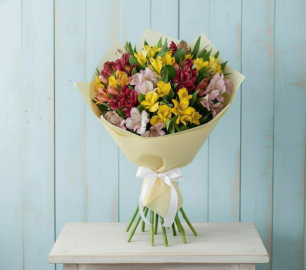 Букет цветов из: Альстромерии в Преображенской