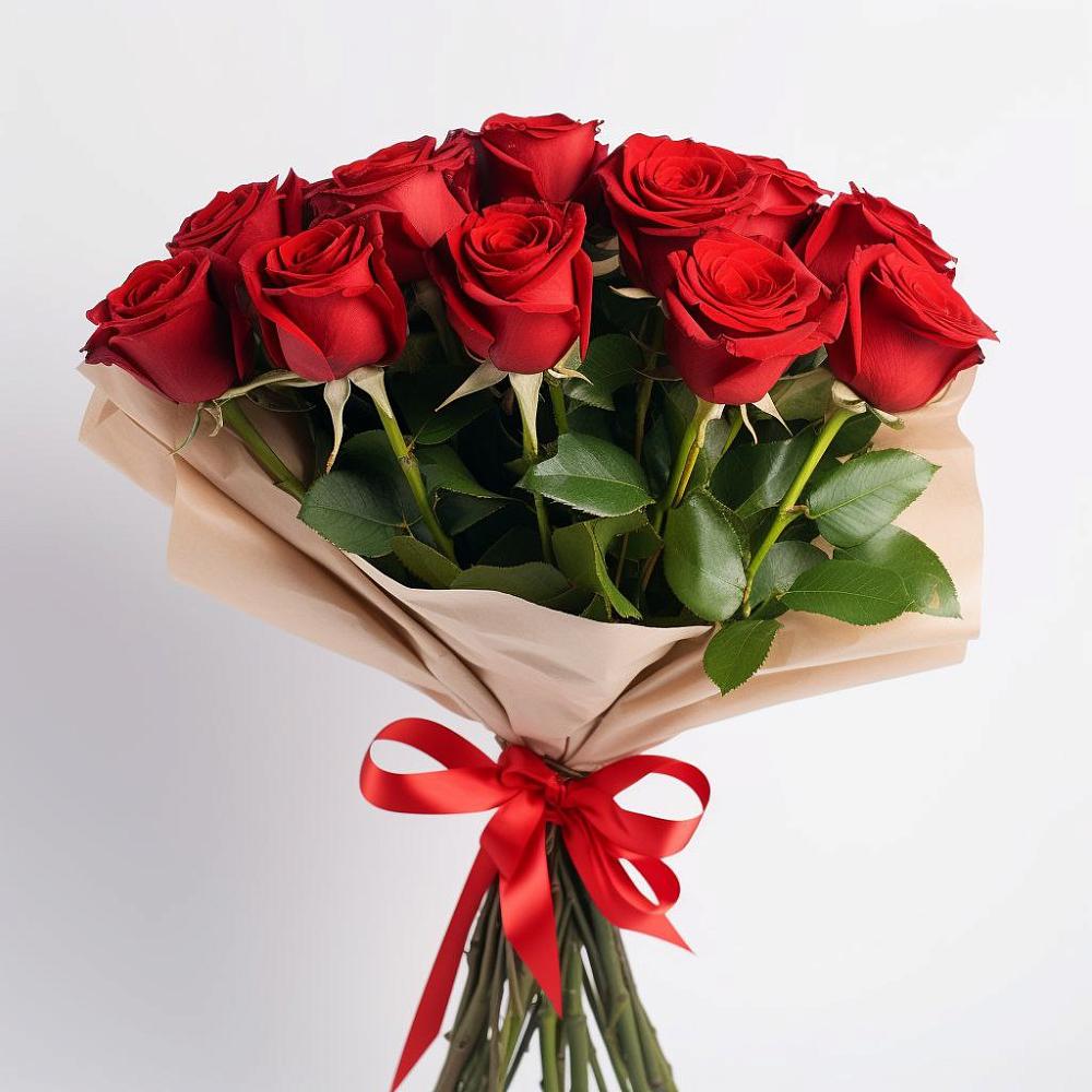 Букет 11 Красных роз Эдлесс Лав в Преображенской